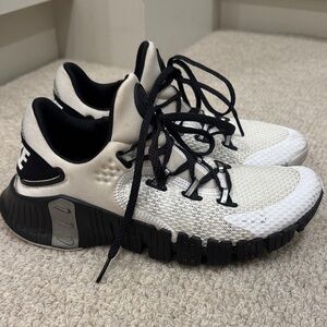 Nike Black and White Metcon sneakers